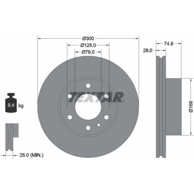 Textar Bremsscheibe 92155900