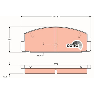 TRW Bremsbelagsatz, Scheibenbremse COTEC GDB3088