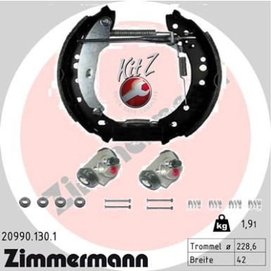 Zimmermann Bremsbackensatz KIT Z 20990.130.1 Zimmermann Bremsbackensatz KIT Z 20990.130.1