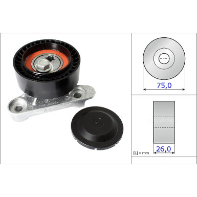 INA Spannrolle, Keilrippenriemen 531 0871 10