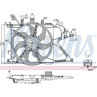 Nissens Lüfter, Motorkühlung 85195
