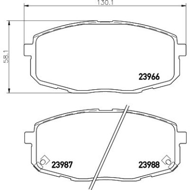 Hella Bremsbelagsatz, Scheibenbremse 8DB 355 010-611