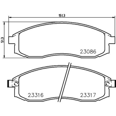 Bremsbelagsatz, Scheibenbremse 8DB 355 006-731