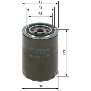 BOSCH 0 451 104 063 Ölfilter BOSCH 0 451 104 063 Ölfilter