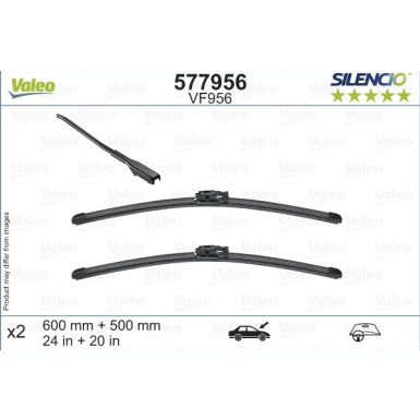 Valeo Wischblatt Scheibenwischer SILENCIO FLAT BLADE SET 577956