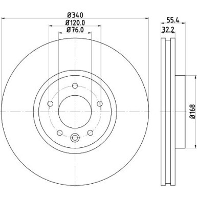 Hella Bremsscheibe Pro High Carbon 8DD 355 129-251 Hella Bremsscheibe Pro High Carbon 8DD 355 129-251