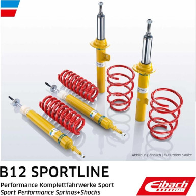 Fahrwerkssatz, Federn/Dämpfer Fahrwerkssatz Federn Dämpfer B12 Sportline Tieferlegung Eibach B12 Sportline E95-81-004-02-22