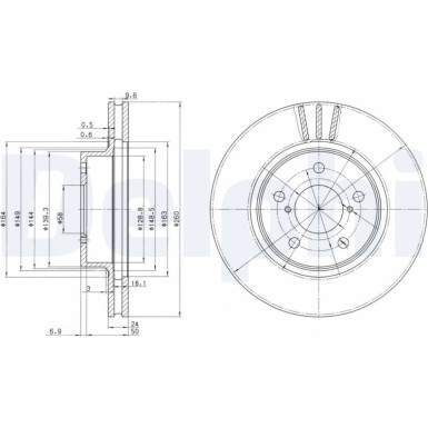 Delphi Bremsscheibe BG2767 Delphi Bremsscheibe BG2767