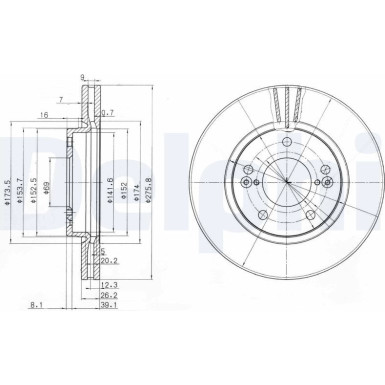Bremsscheibe BG3721 Bremsscheibe BG3721