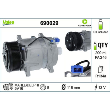 Kompressor, Klimaanlage 690029 Kompressor, Klimaanlage 690029