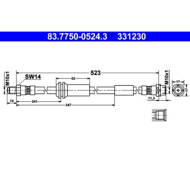 Bremsschlauch 83.7750-0524.3 Bremsschlauch 83.7750-0524.3