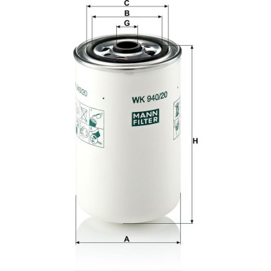 Kraftstofffilter WK 940/20 Kraftstofffilter WK 940/20