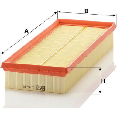 MANN-FILTER C 3698/3-2 Luftfilter