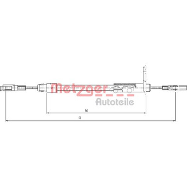 Metzger Seilzug, Feststellbremse 10.9441 Metzger Seilzug, Feststellbremse 10.9441