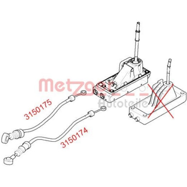 Metzger Seilzug, Schaltgetriebe 3150174