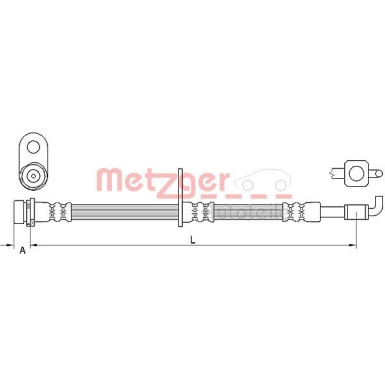 Metzger Bremsschlauch 4111331