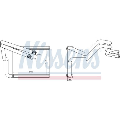 Nissens Wärmetauscher, Innenraumheizung 77633
