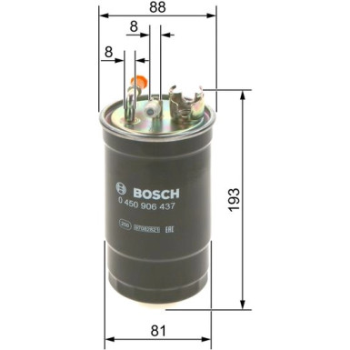 BOSCH Kraftstofffilter 0 450 906 437
