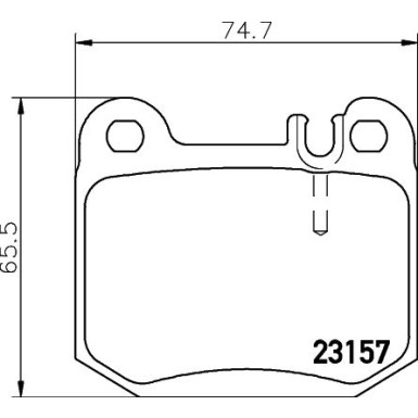 Hella Bremsbelagsatz, Scheibenbremse 8DB 355 008-831