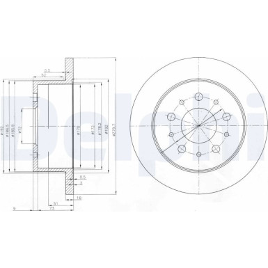 Delphi Bremsscheibe BG3853 Delphi Bremsscheibe BG3853