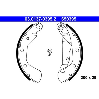 ATE Bremsbackensatz 03.0137-0395.2 ATE Bremsbackensatz 03.0137-0395.2