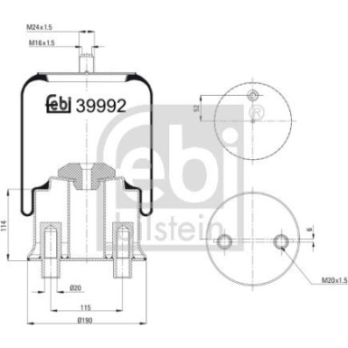 FEBI BILSTEIN 39992 Federbalg, Luftfederung