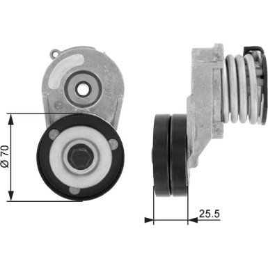 Gates Spannrolle, Keilrippenriemen DriveAlign™ T38432