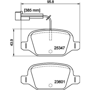 Hella Pagid Bremsbelagsatz, Scheibenbremse 8DB 355 019-631 Hella Pagid Bremsbelagsatz, Scheibenbremse 8DB 355 019-631
