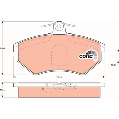 TRW Bremsbelagsatz, Scheibenbremse COTEC GDB1044