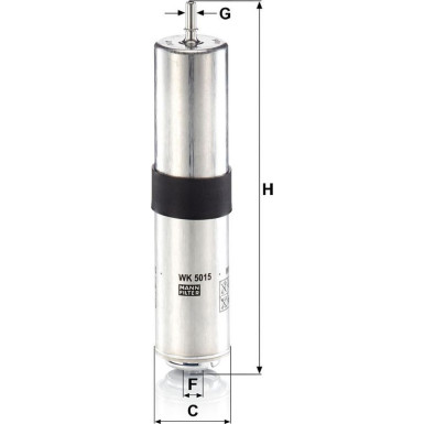 MANN-FILTER WK 5015 Kraftstofffilter Leitungsfilter, 14mm, 8mm MANN-FILTER WK 5015 Kraftstofffilter Leitungsfilter, 14mm, 8mm