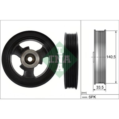 INA Riemenscheibe, Kurbelwelle 544 0149 10