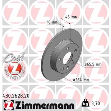 Zimmermann Bremsscheibe Coat Z 430.2628.20