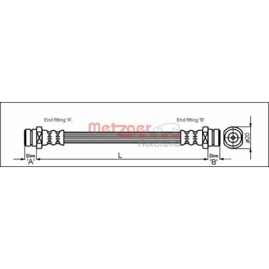 Metzger Bremsschlauch 4113312