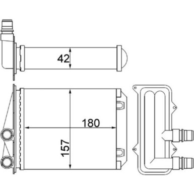 Mahle Wärmetauscher, Innenraumheizung BEHR AH 246 000S