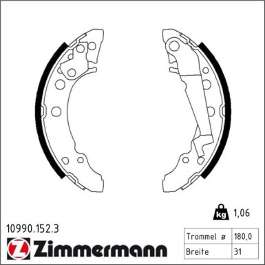 Bremsbackensatz 10990.152.3