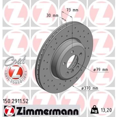 Zimmermann Bremsscheibe SPORT Z 150.2911.52