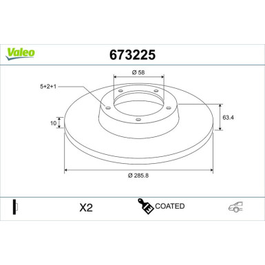 Bremsscheibe 673225 Bremsscheibe 673225
