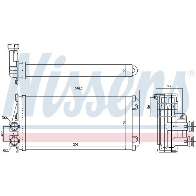 Nissens Wärmetauscher, Innenraumheizung 707083