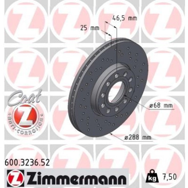 Zimmermann Bremsscheibe SPORT Z 600.3236.52 Zimmermann Bremsscheibe SPORT Z 600.3236.52