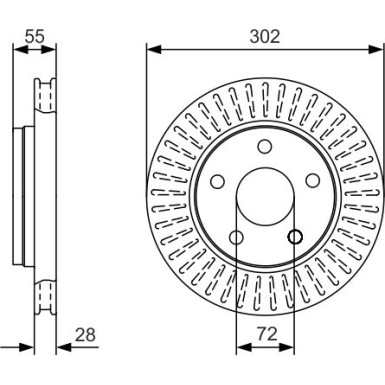 BOSCH Bremsscheibe 0 986 479 C38