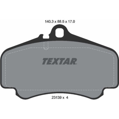 Textar Bremsbelagsatz, Scheibenbremse 2313901 Textar Bremsbelagsatz, Scheibenbremse 2313901