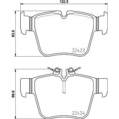 Bremsbelagsatz, Scheibenbremse 8DB 355 024-991 Bremsbelagsatz, Scheibenbremse 8DB 355 024-991
