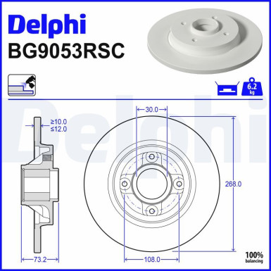 Bremsscheibe BG9053RSC Bremsscheibe BG9053RSC