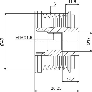 Valeo Generatorfreilauf VALEO NEW SPARE PART 588055