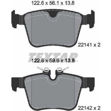 Textar Bremsbelagsatz, Scheibenbremse Q+ 2214103 Textar Bremsbelagsatz, Scheibenbremse Q+ 2214103