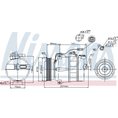 Nissens Kompressor, Klimaanlage FIRST FIT 89054