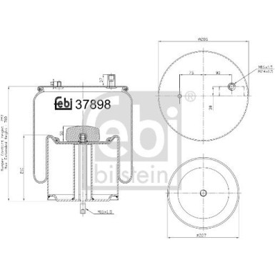 FEBI BILSTEIN 37898 Federbalg, Luftfederung