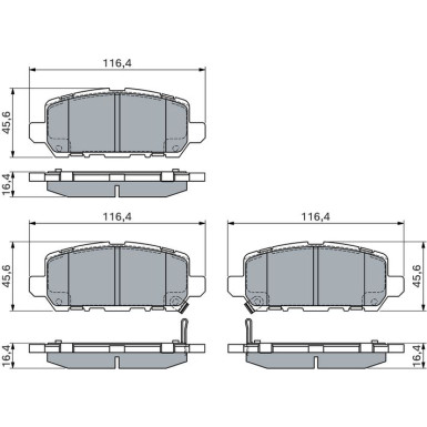 BOSCH Bremsbelagsatz, Scheibenbremse 0 986 494 838 BOSCH Bremsbelagsatz, Scheibenbremse 0 986 494 838