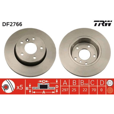 TRW Bremsscheibe DF2766