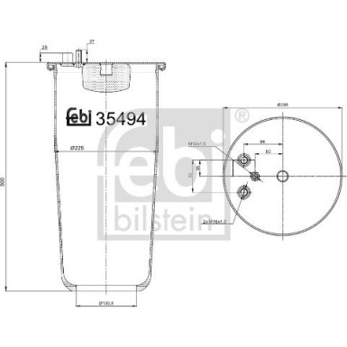 FEBI BILSTEIN 35494 Federbalg, Luftfederung